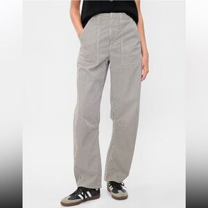 GAP High Rise Barrel Striped Pants